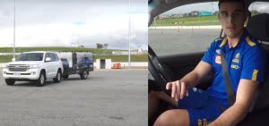 reversing challenge with Toyota & West Coast Eagles